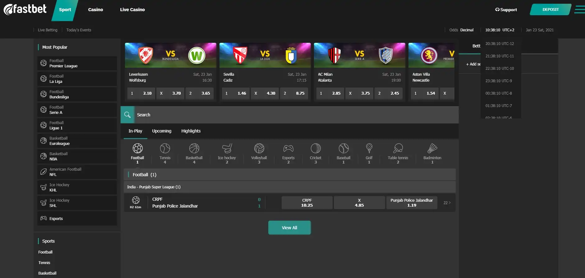 Fastbet Casino Betting