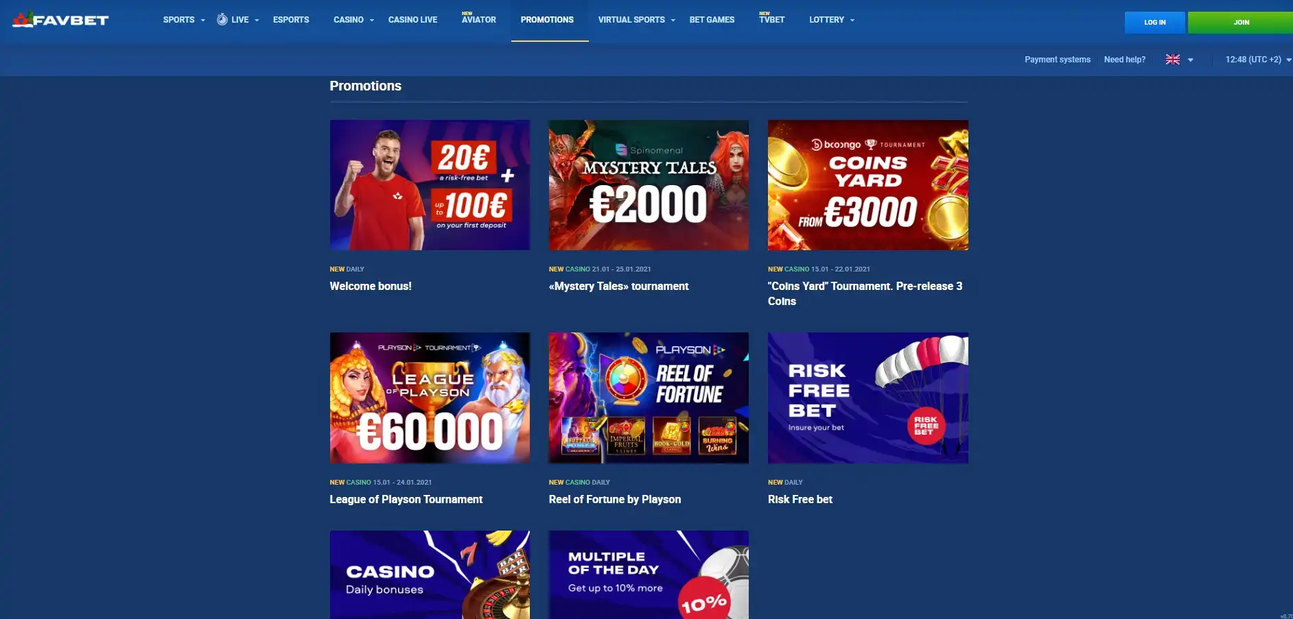 Favbet Casino No Deposit Bonus