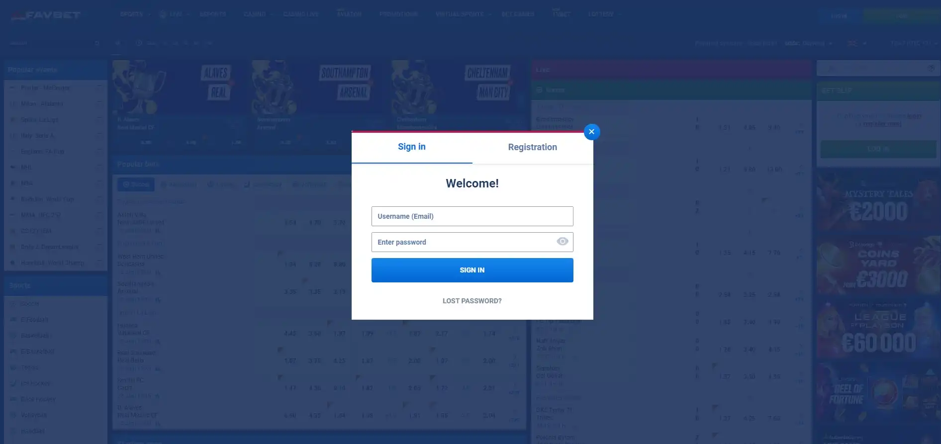 Favbet Casino Login
