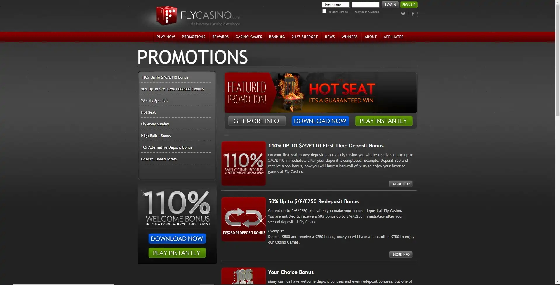 Fly Casino No Deposit Bonus
