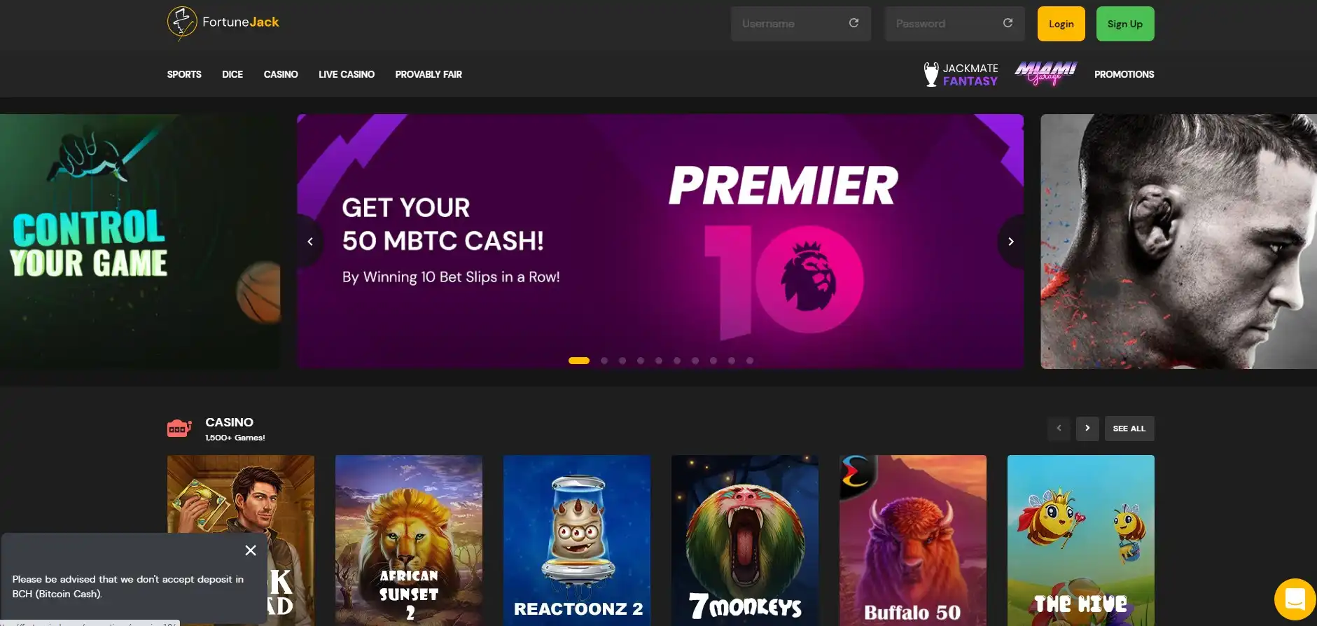 FortuneJack Casino Review