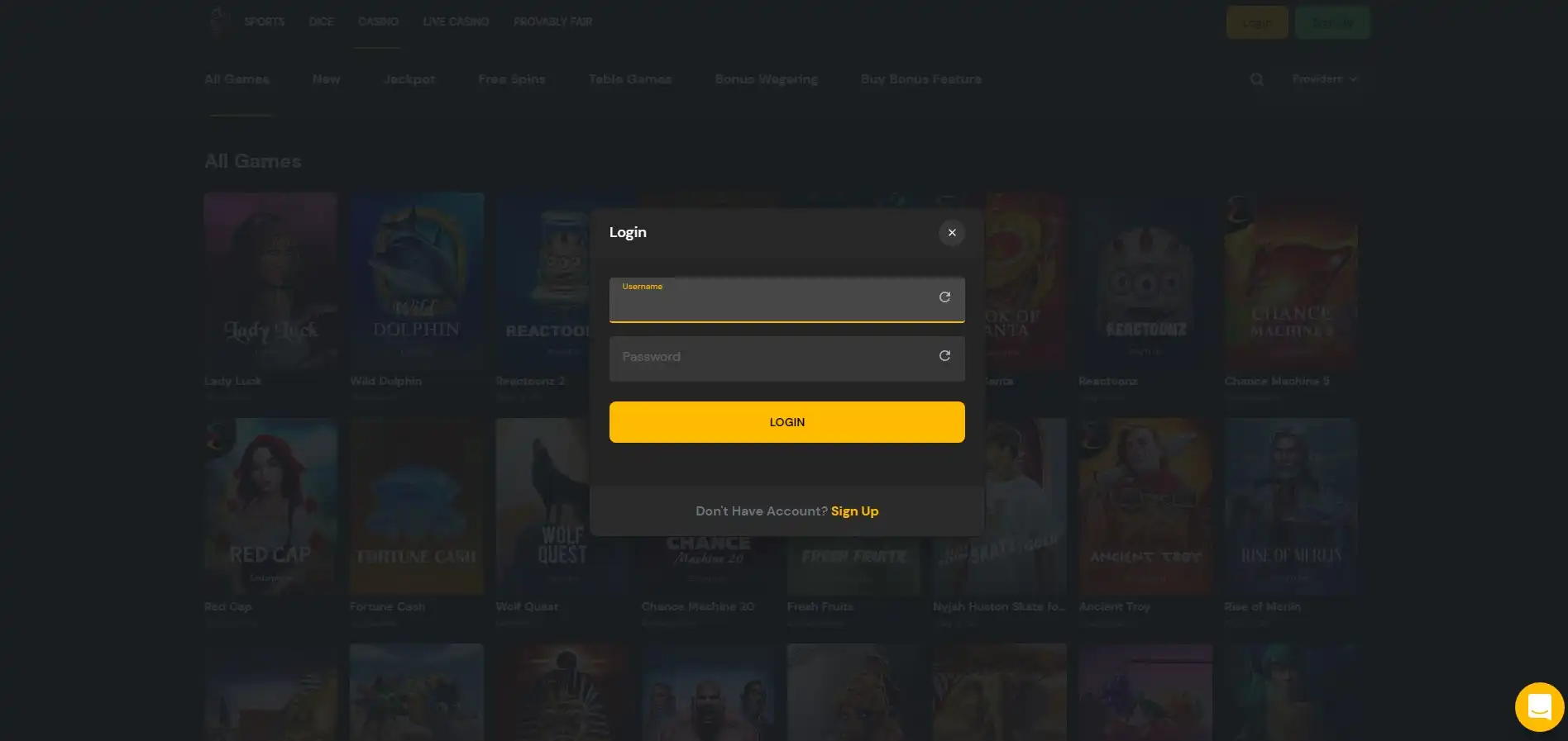 FortuneJack Casino Login