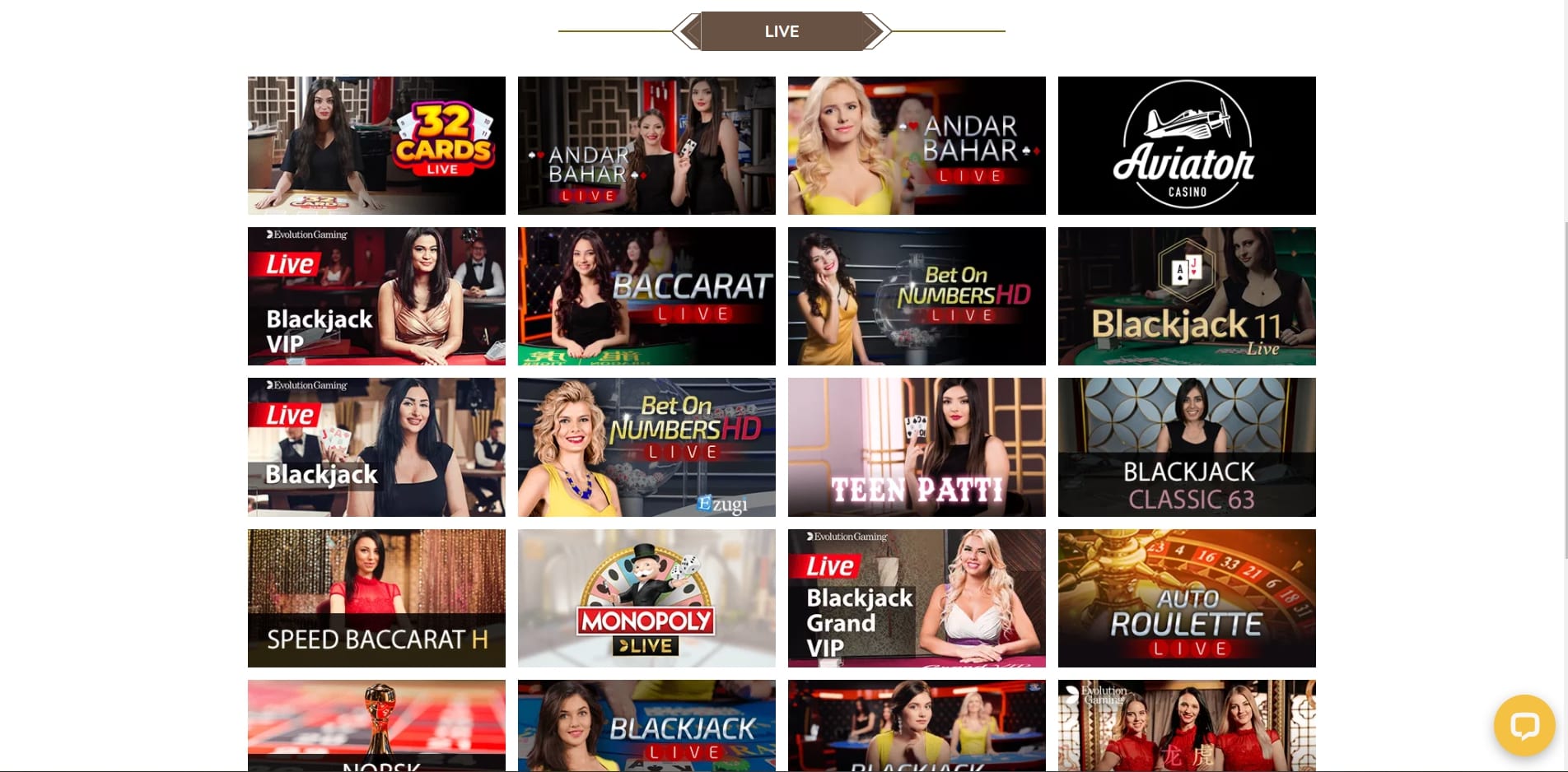 Fortune to Win Casino Live Dealer Games
