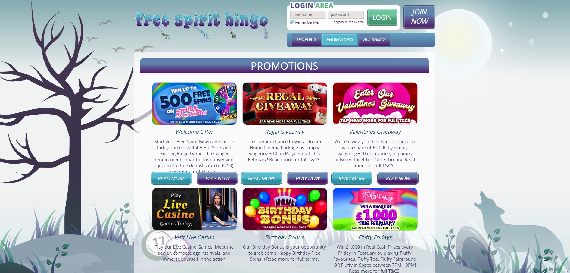 Free Spirit Bingo Casino No Deposit Bonus