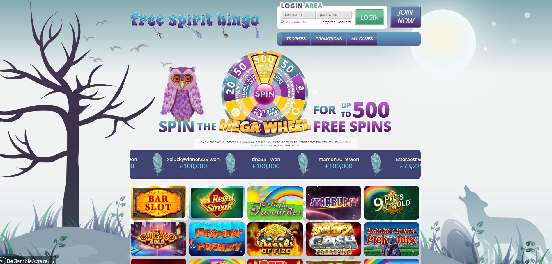 Free Spirit Bingo Casino Review