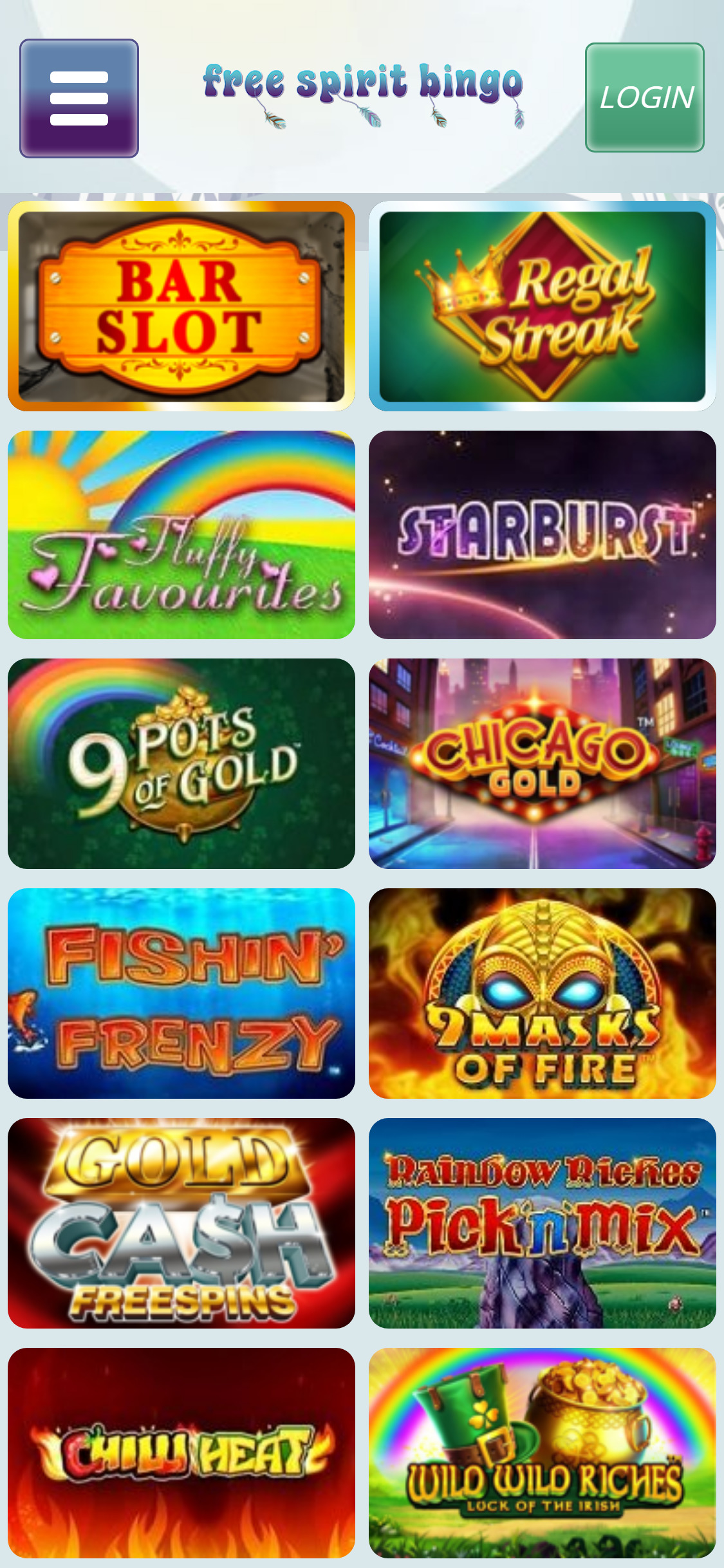 Free Spirit Bingo Casino Mobile Games Review