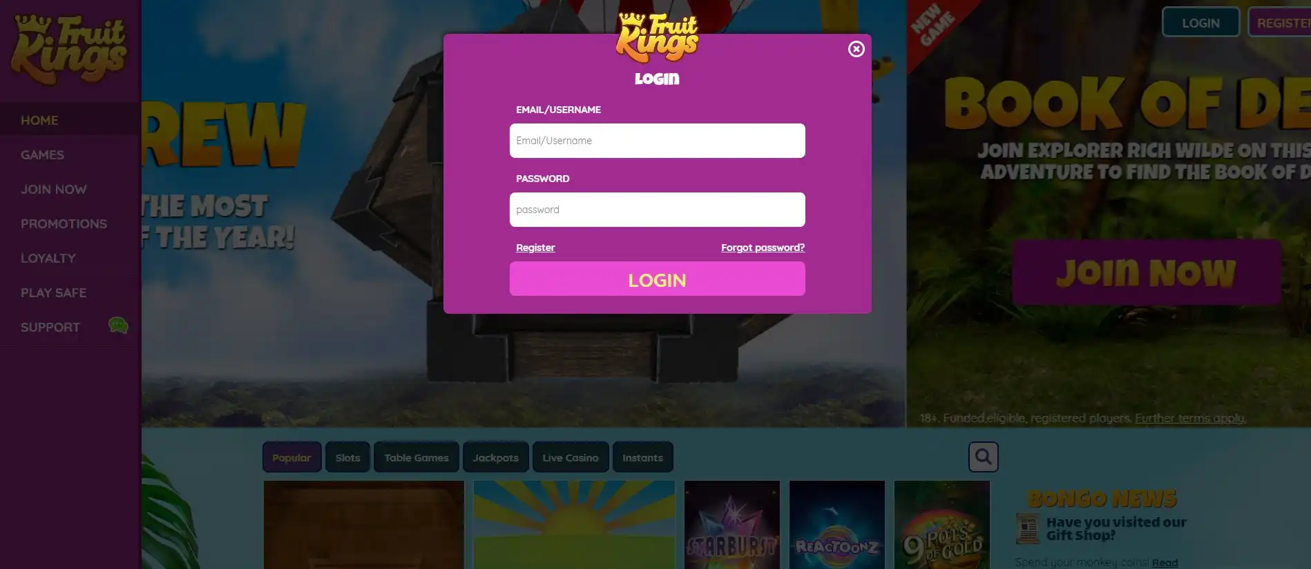 Fruit Kings Casino Login