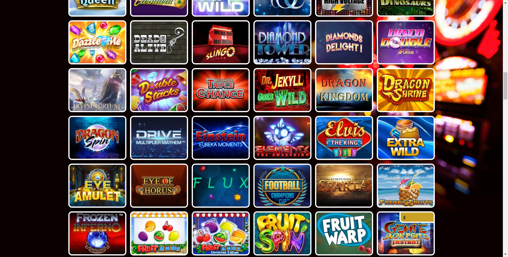 Fruity Vegas UK Casino Games