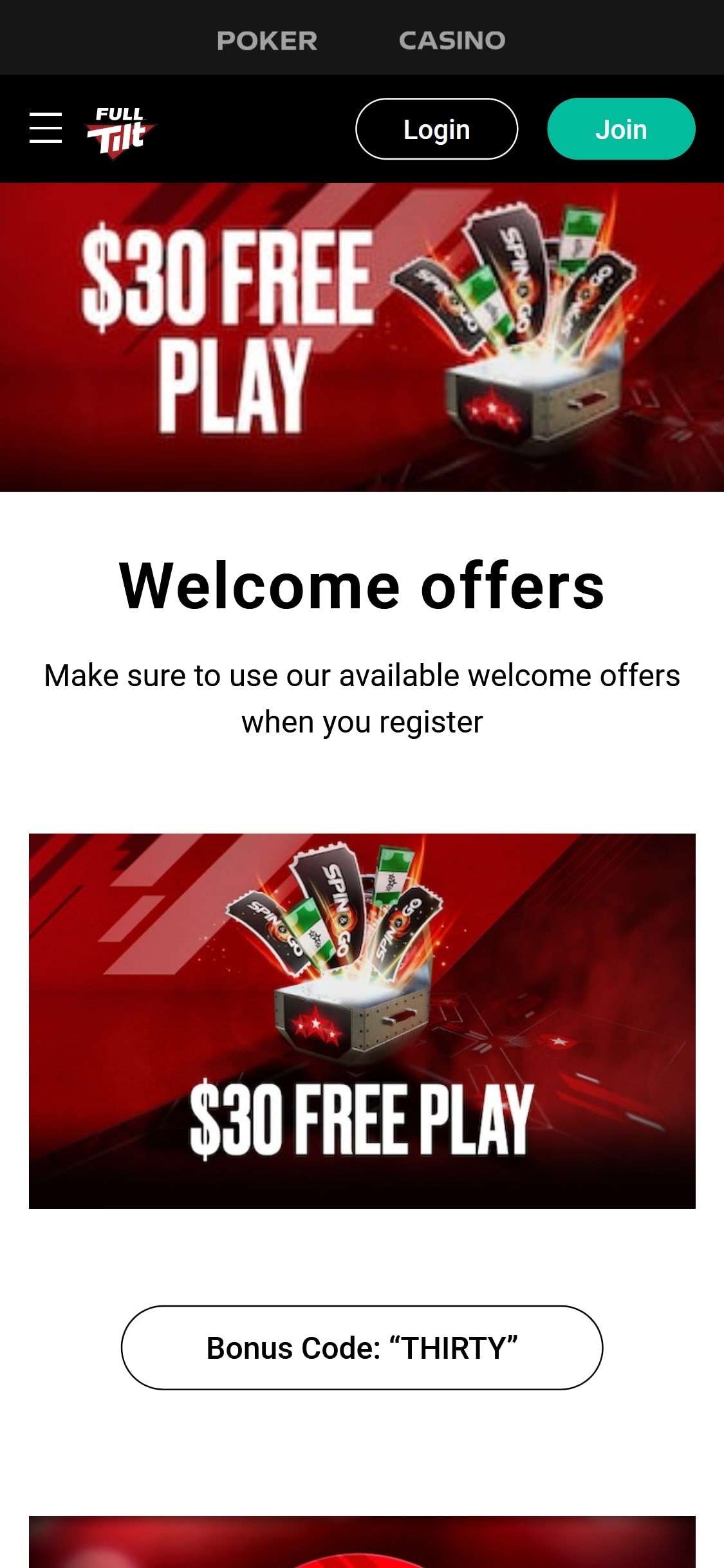 Full Tilt Casino Mobile Review
