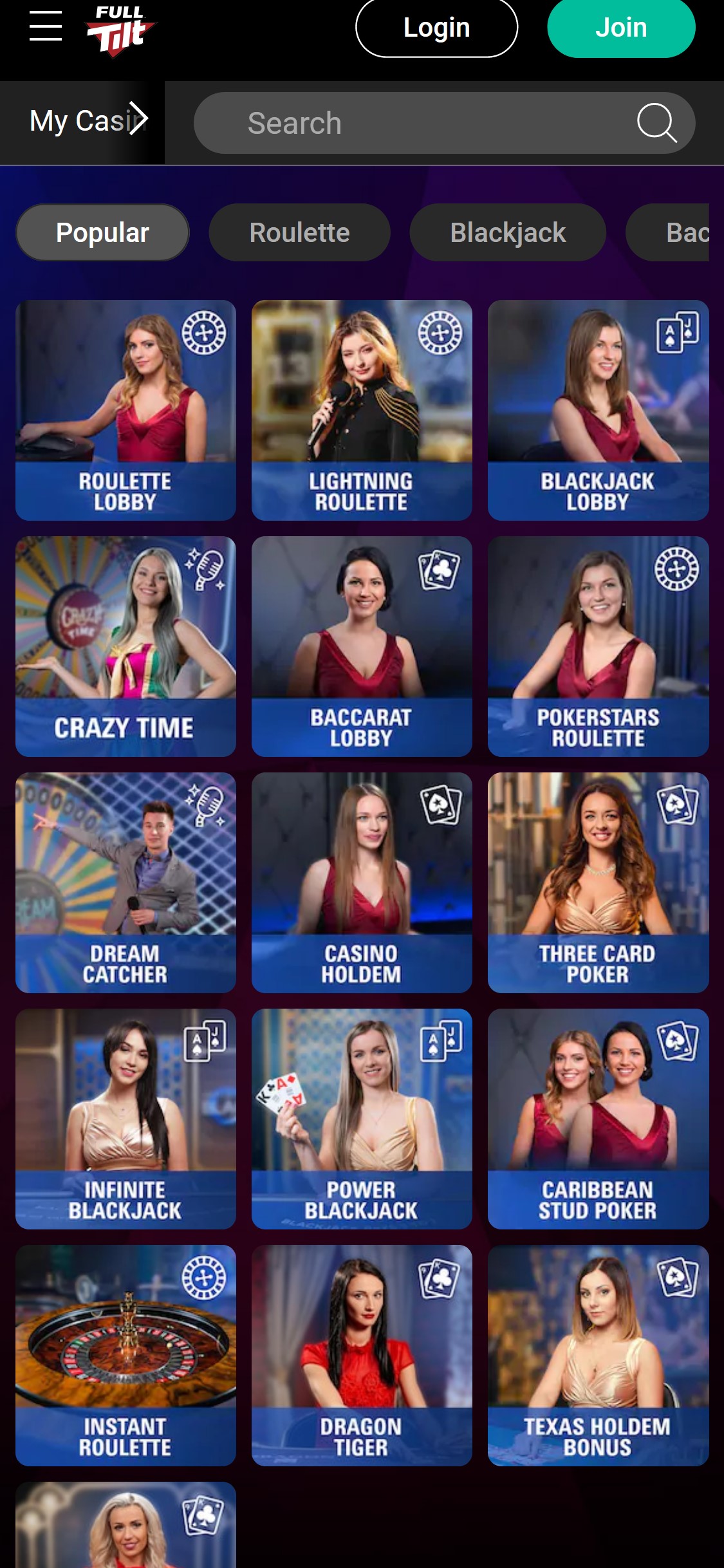 Full Tilt Casino Mobile Live Dealer Games Review