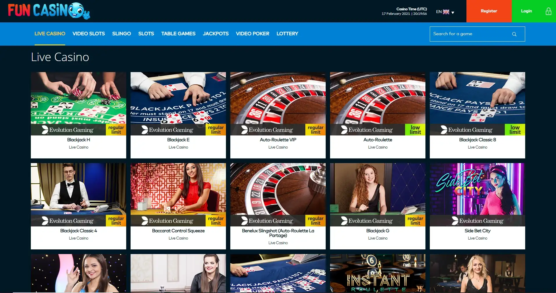Fun Casino Live Dealer Games