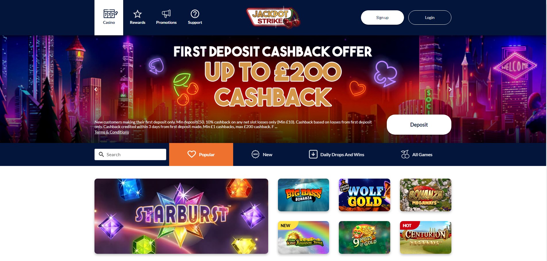 Jackpot Strike Casino Review