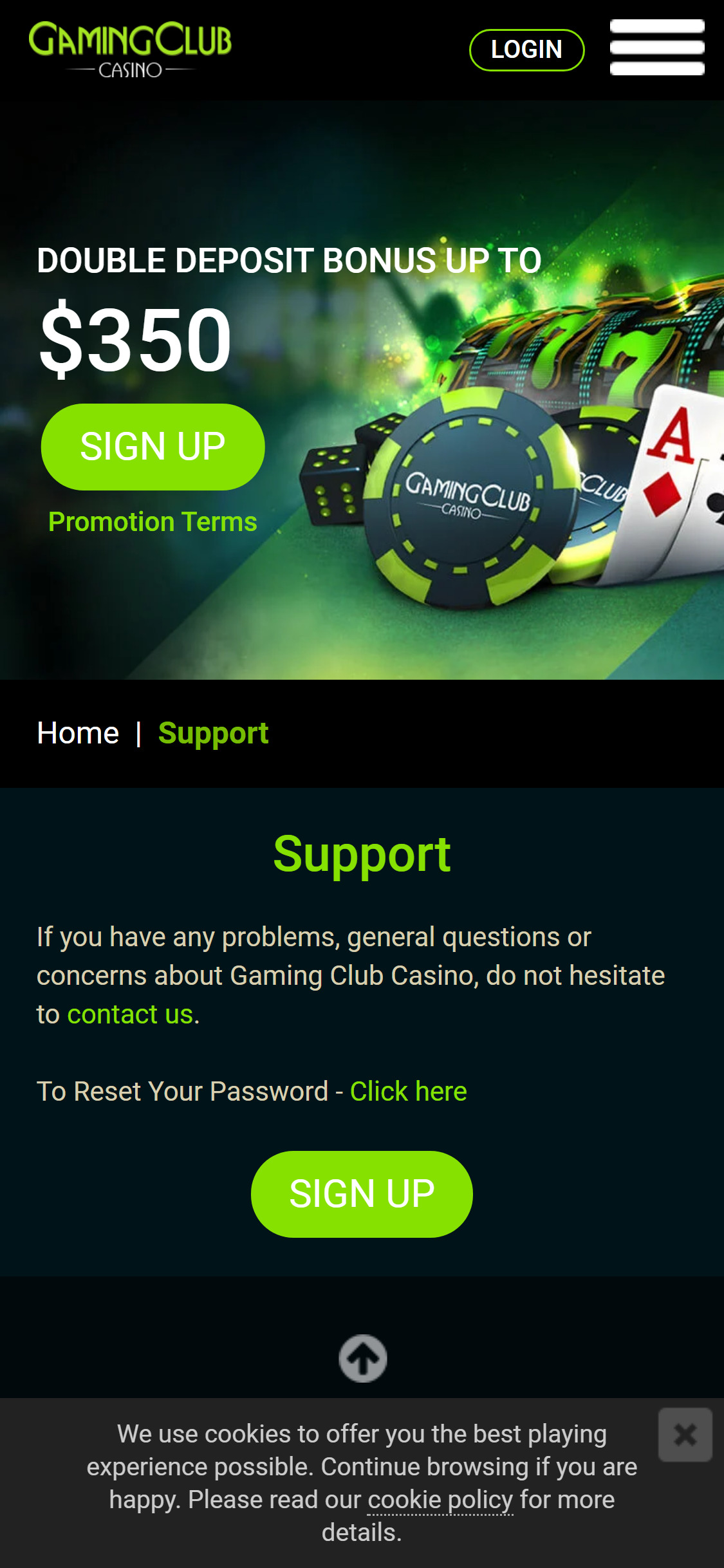 Gaming Club Casino Mobile Support Review