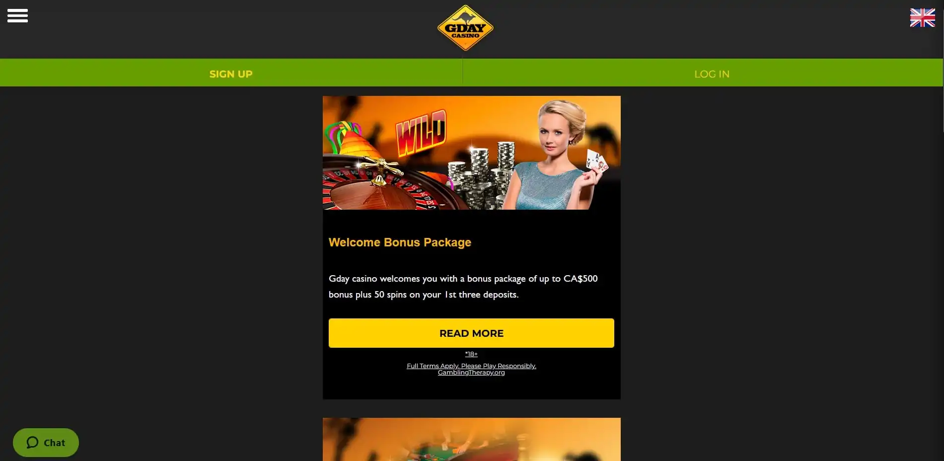 GDay Casino No Deposit Bonus
