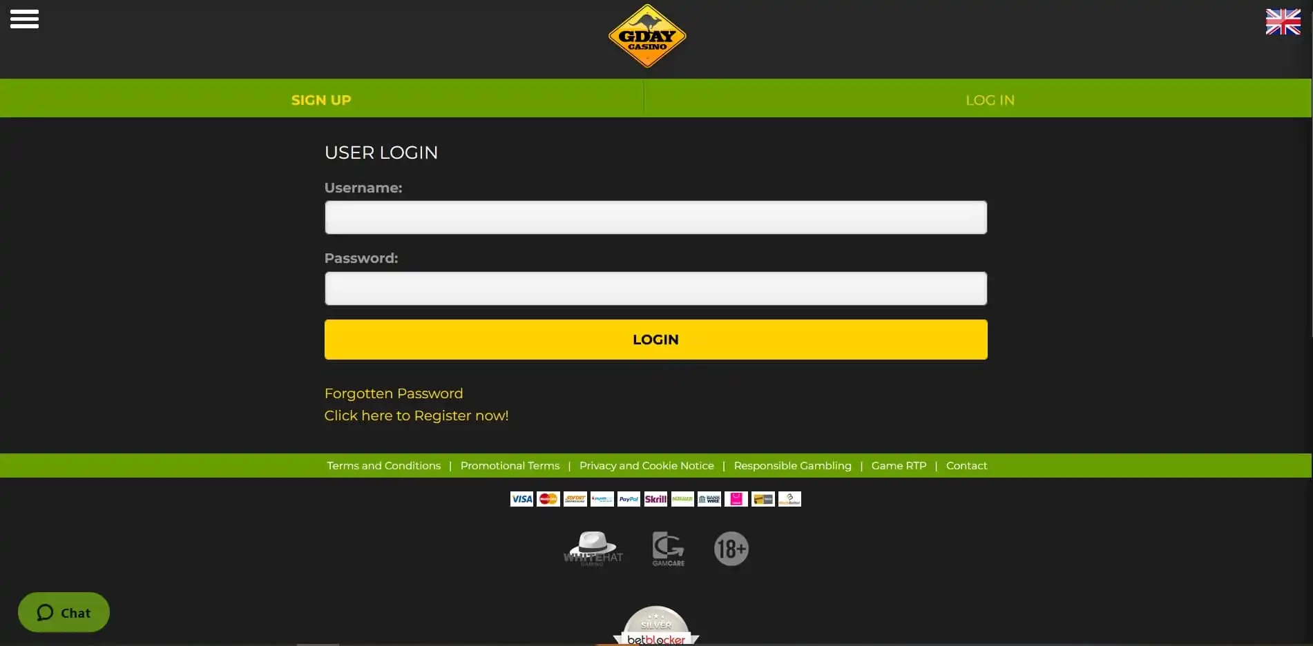GDay Casino Login