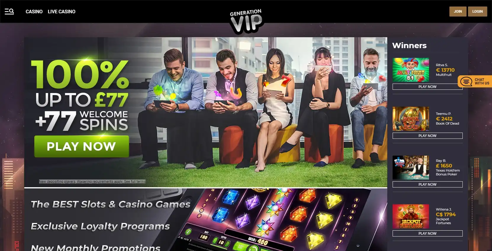 GenerationVIP Casino Review