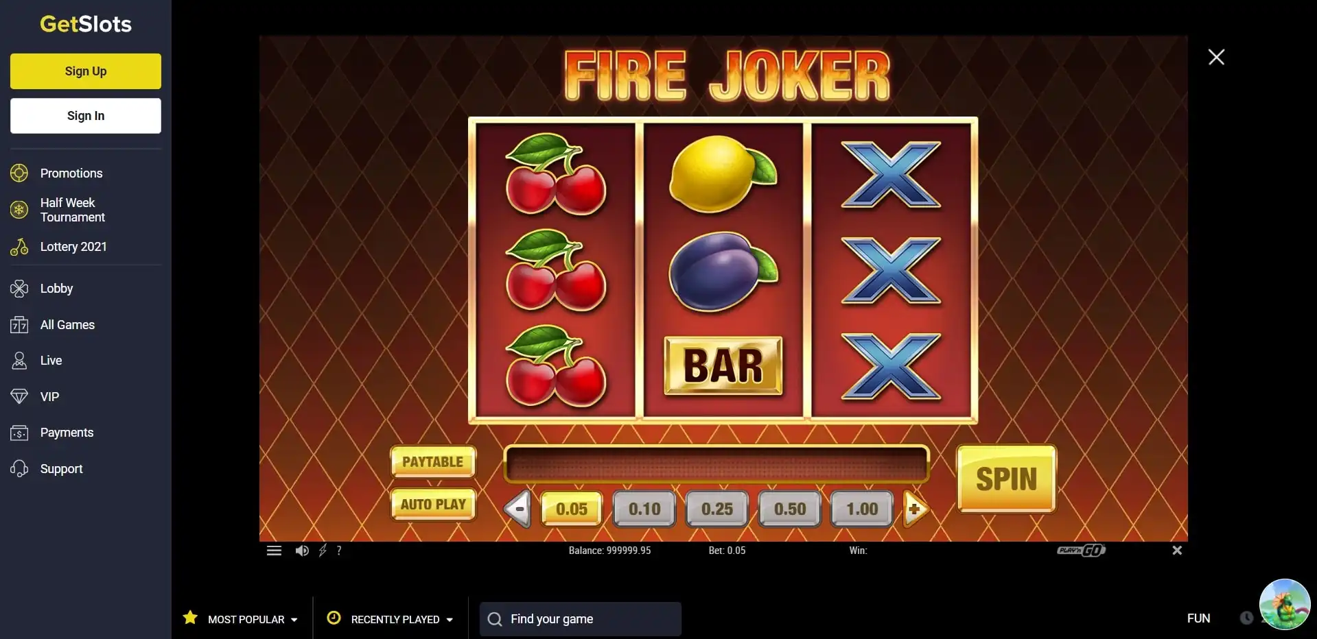 GetSlots Casino Slot Games