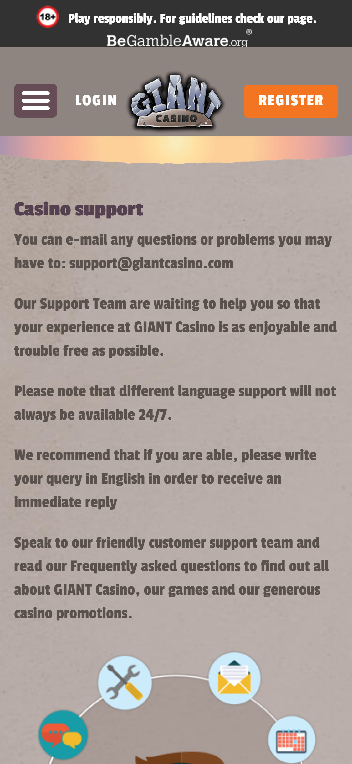 Giant Casino Mobile Support Review