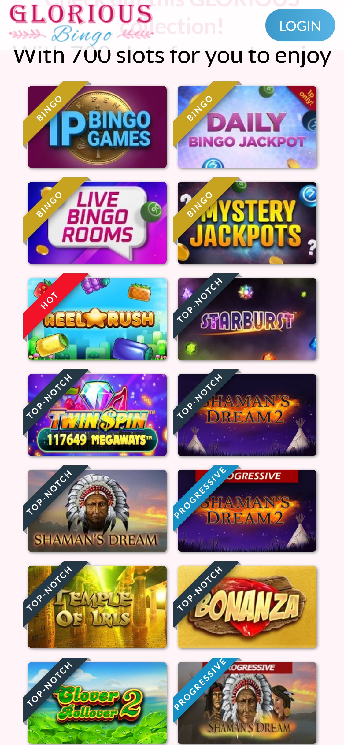 Glorious Bingo Casino Mobile Games Review