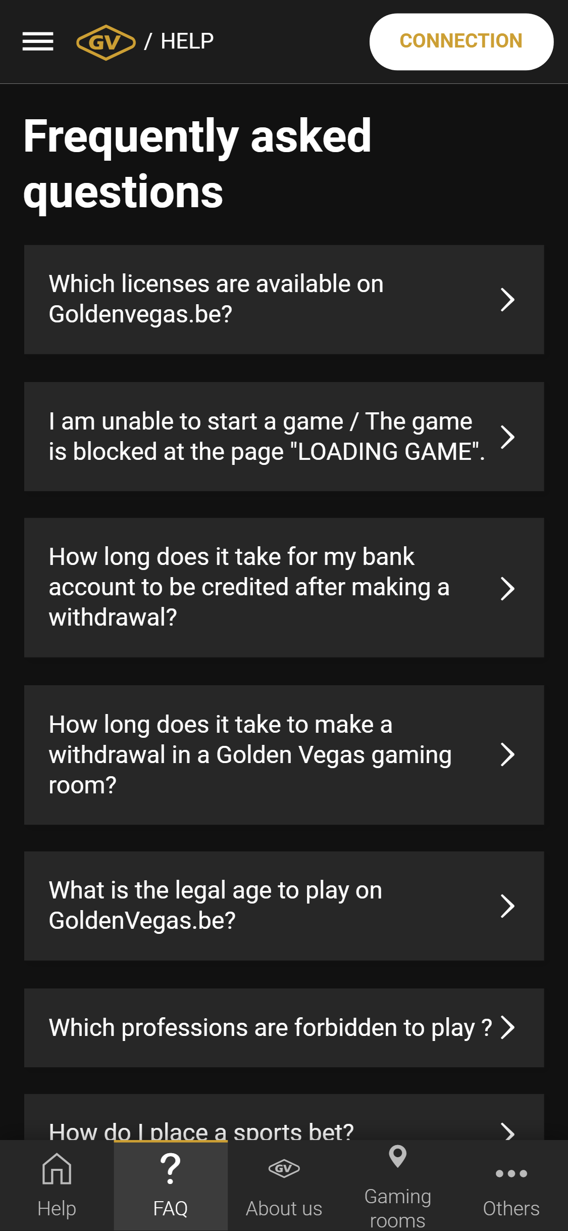Golden Vegas Mobile Support Review