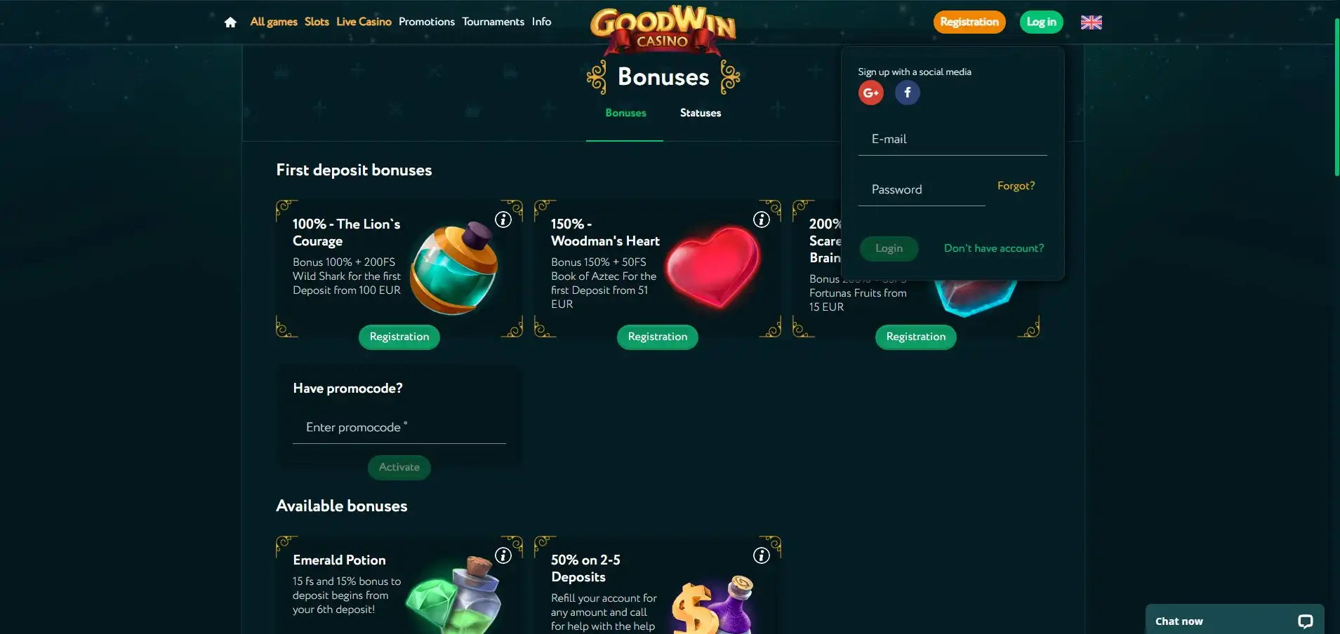 GoodWinCasino Login