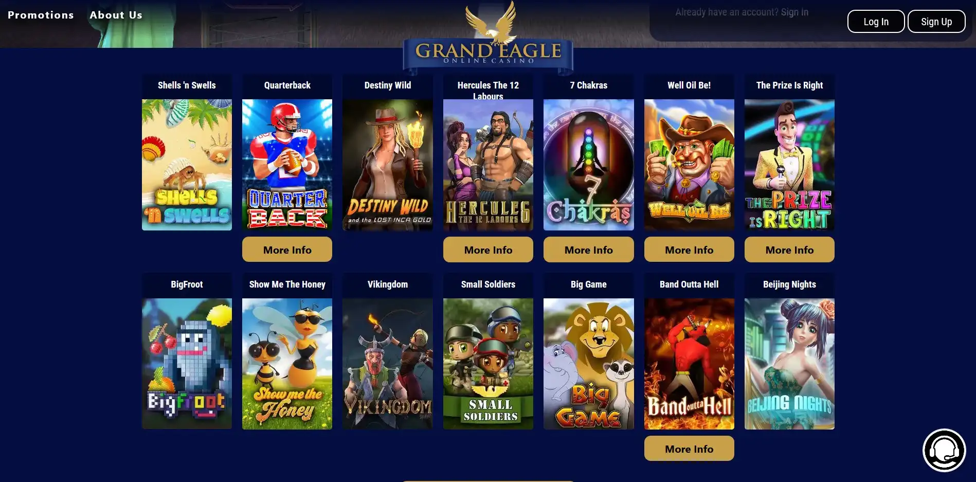 Grand Eagle Casino Games