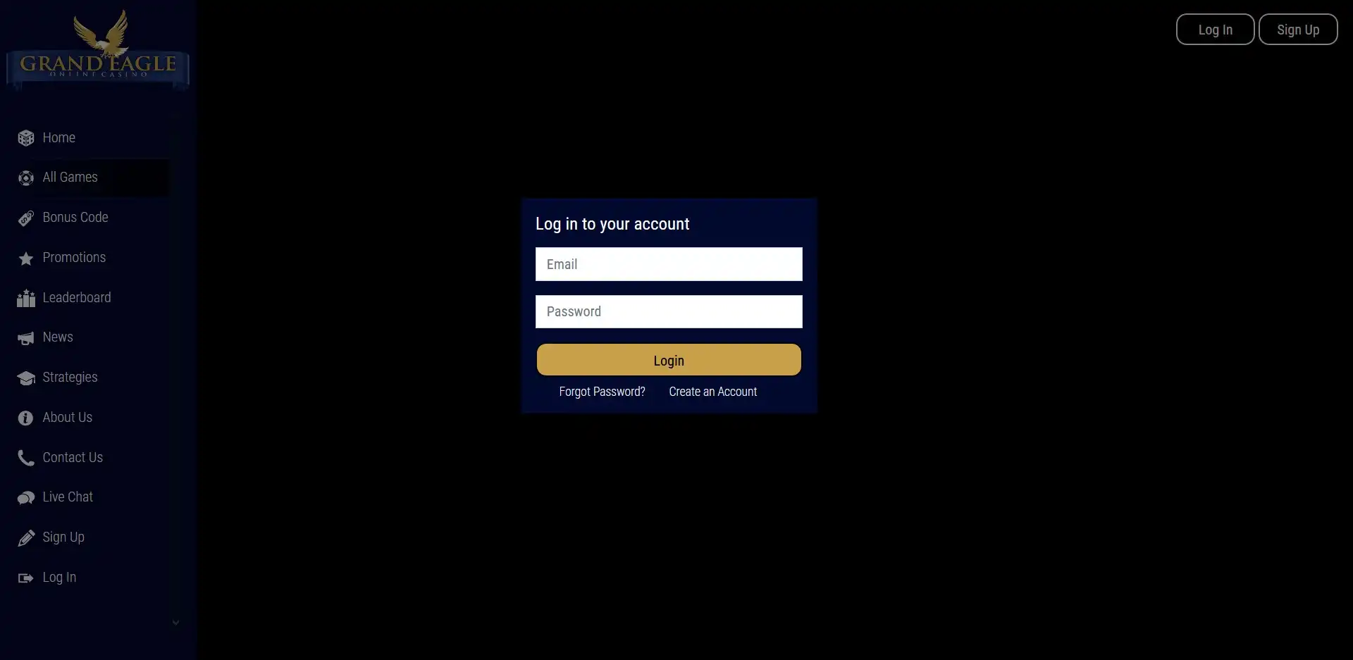 Grand Eagle Casino Login