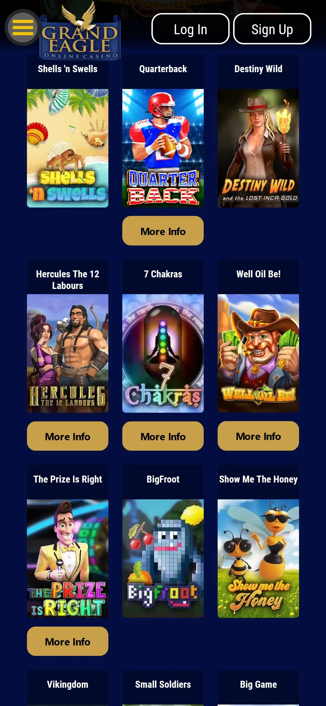 Grand Eagle Casino Mobile Games Review