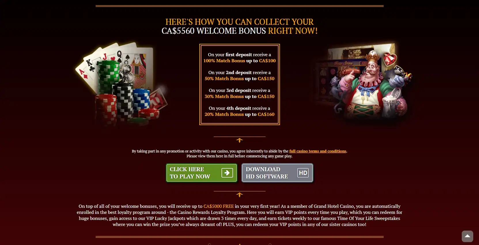 Grand Hotel Casino No Deposit Bonus