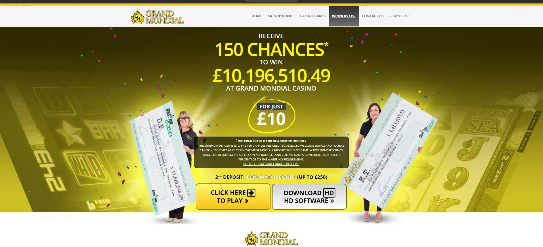 Grand Mondial Casino No Deposit Bonus