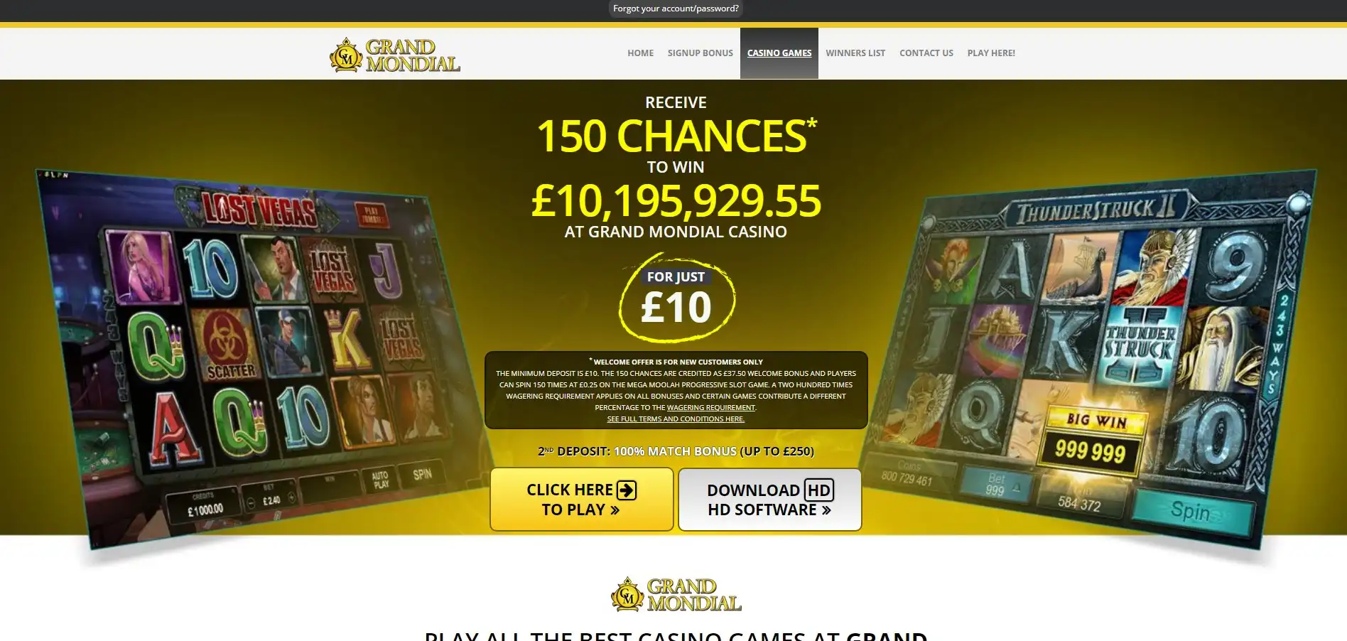 Grand Mondial Casino Games