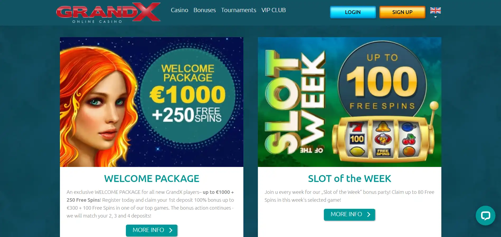 Grand X Casino No Deposit Bonus