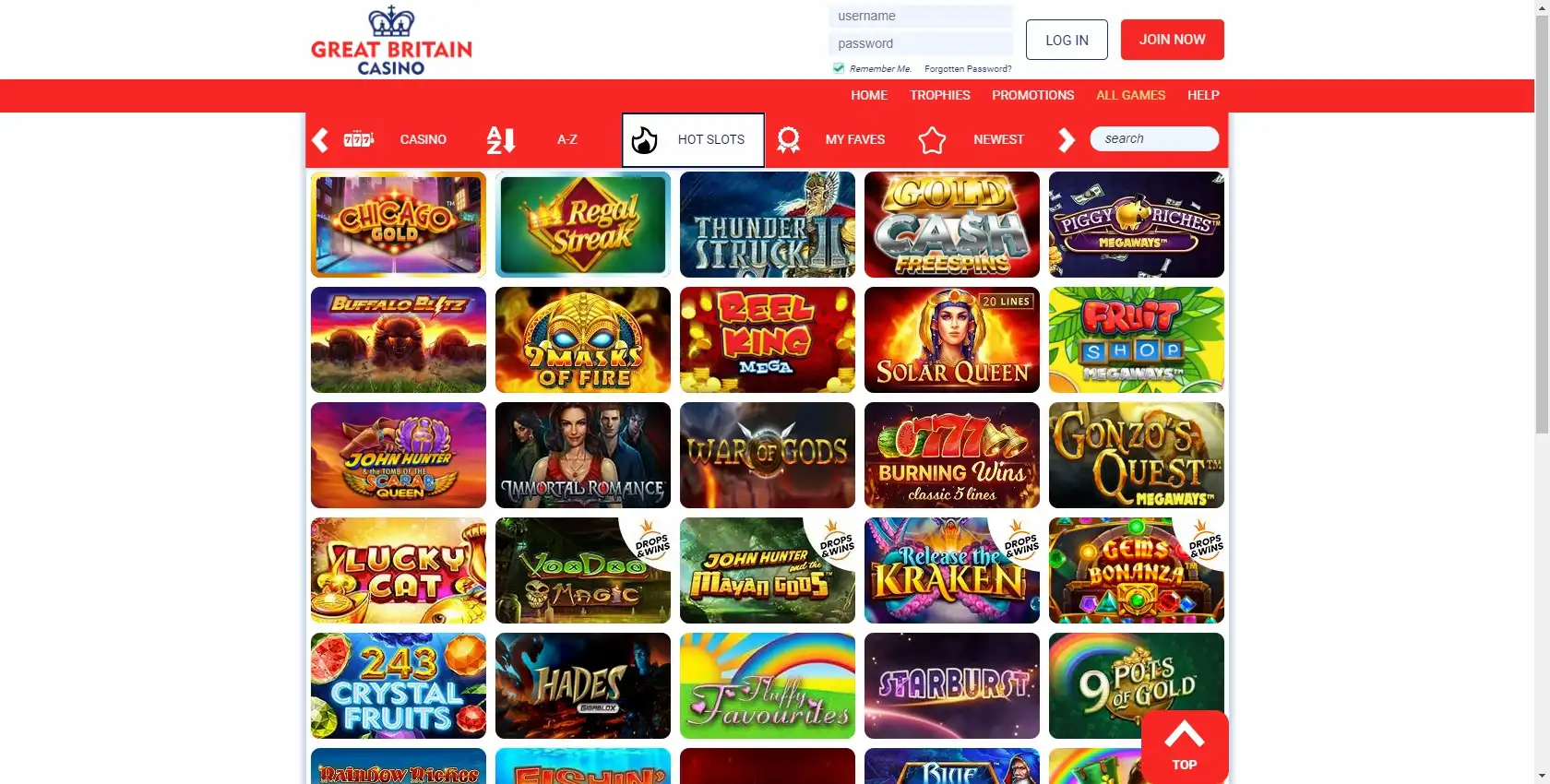Great Britain Casino Games