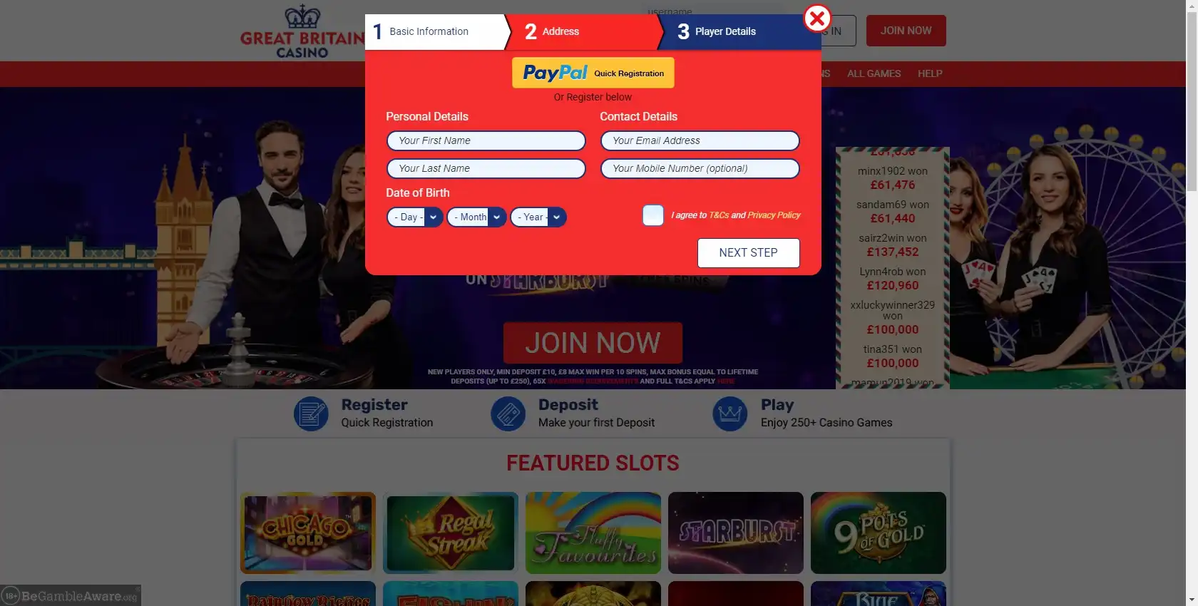 Great Britain Casino Login