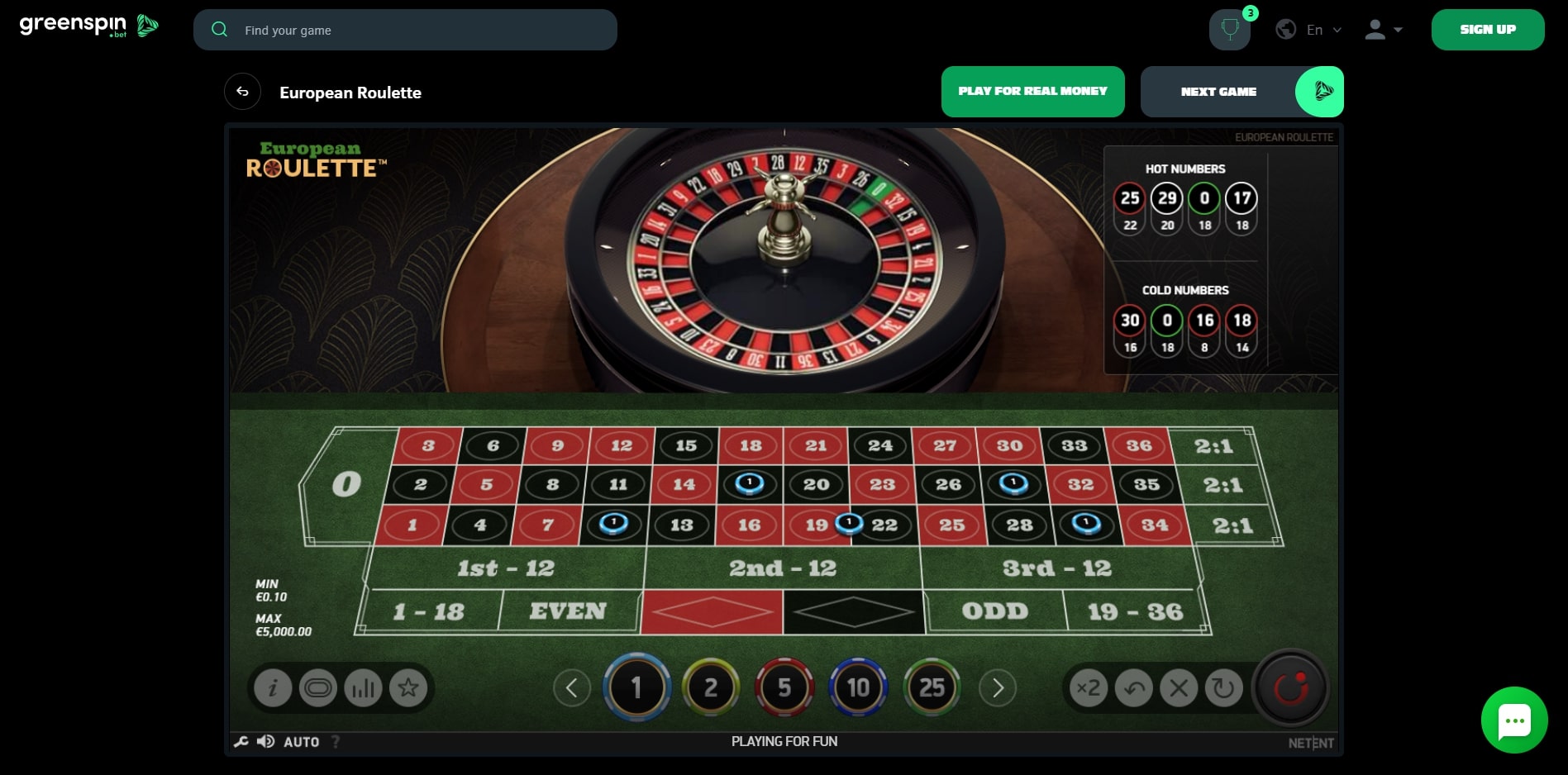 Greenspin Casino Casino Games