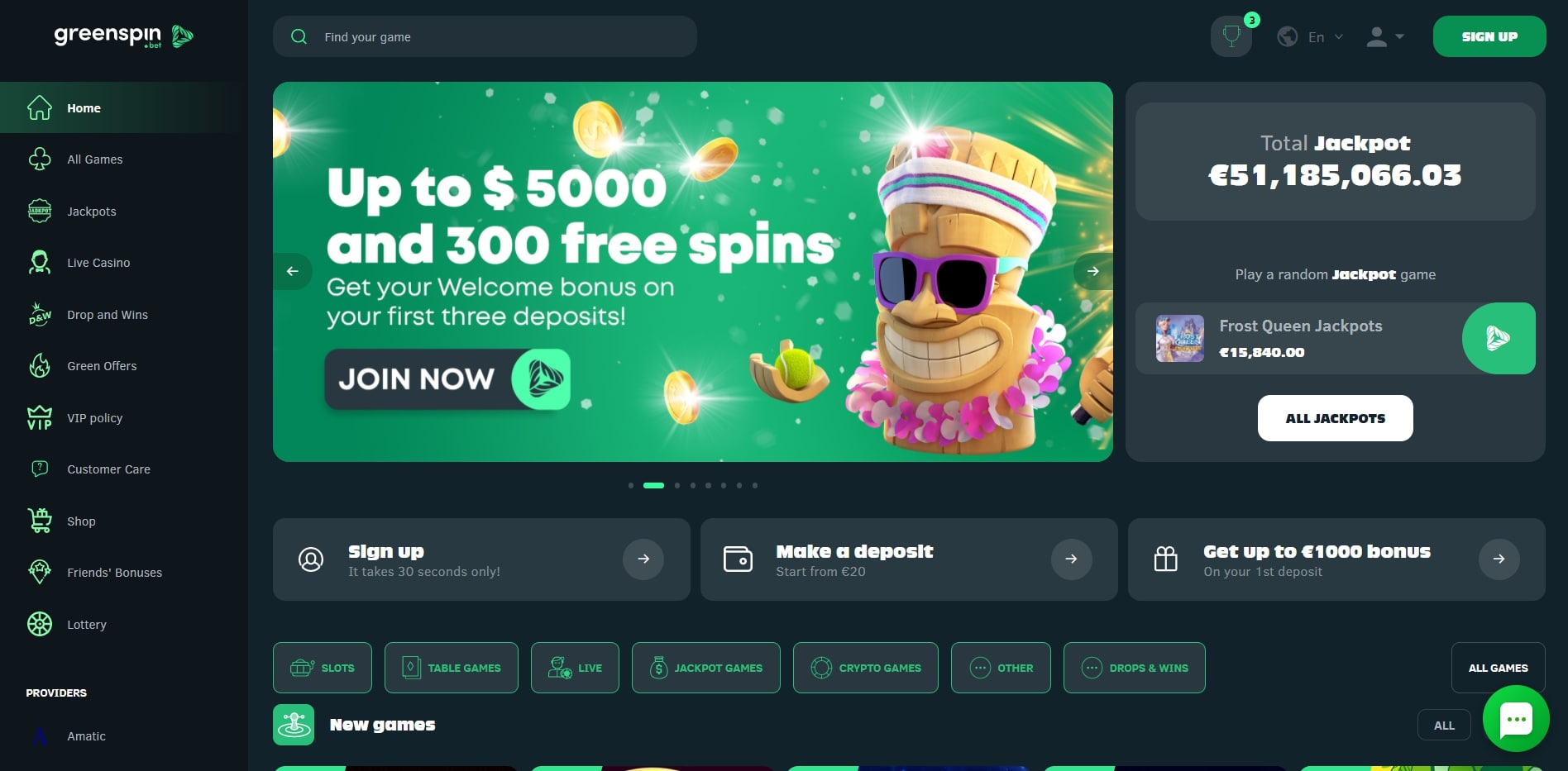 Greenspin Casino Review