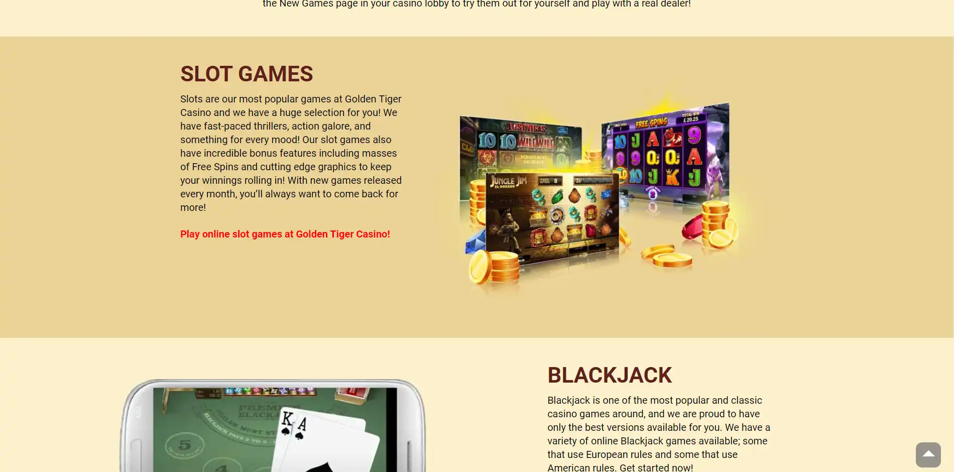 Golden Tiger Casino Games