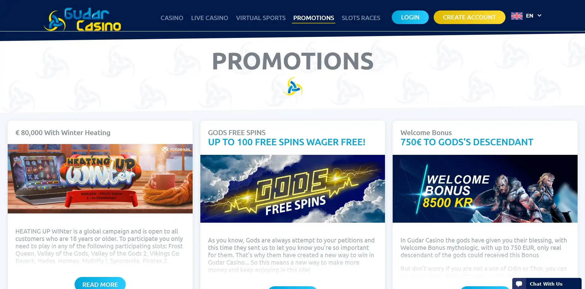 Gudar Casino No Deposit Bonus