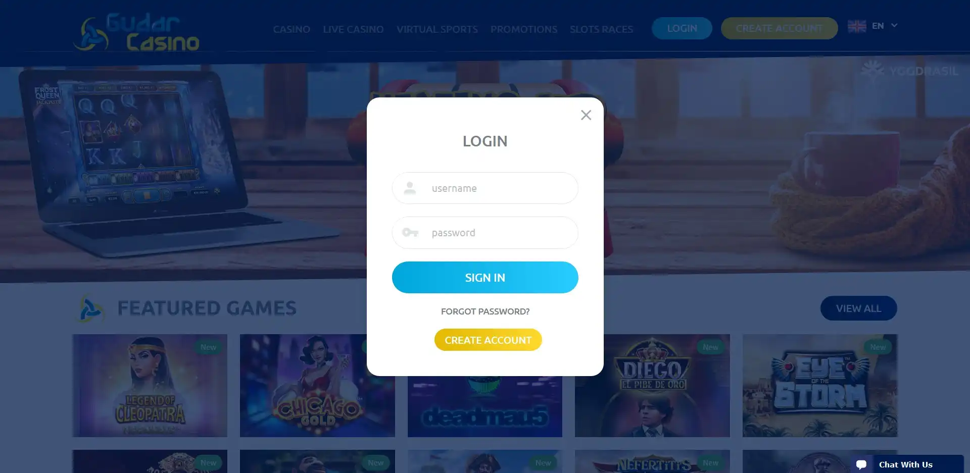 Gudar Casino Login