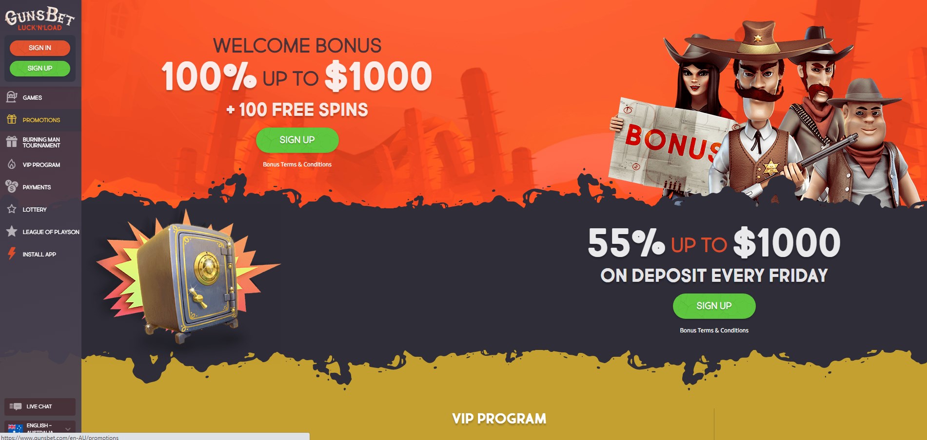 Guns Bet Casino No Deposit Bonus