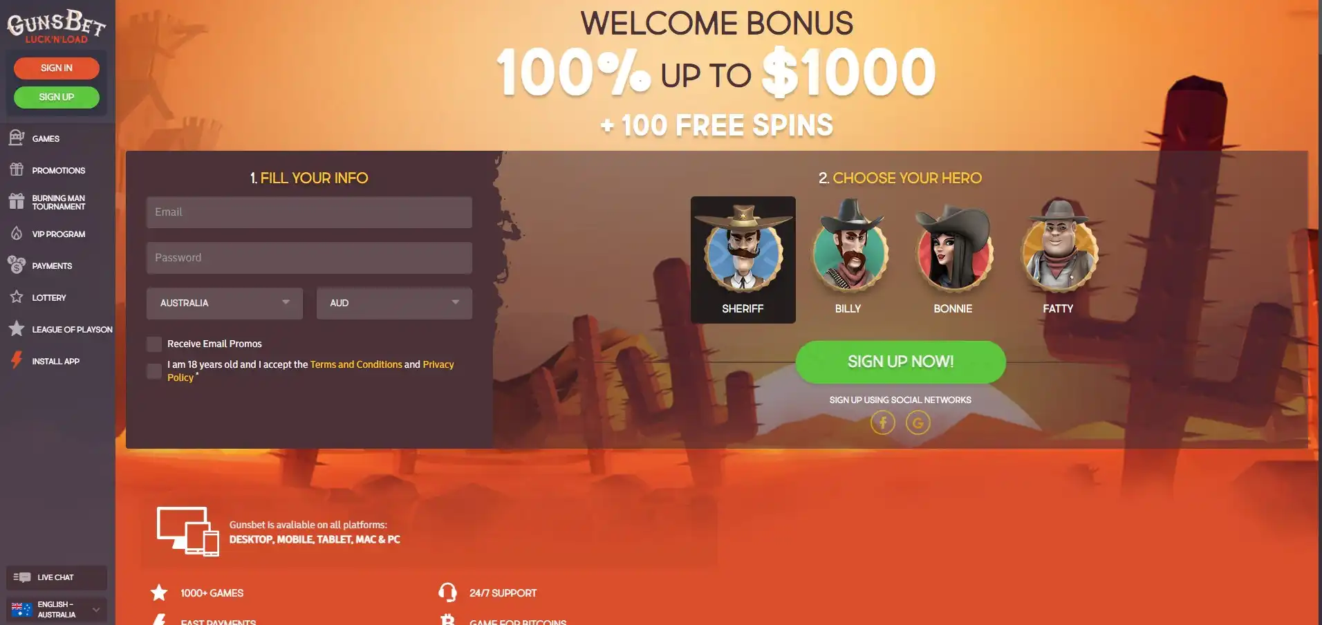 Guns Bet Casino Review