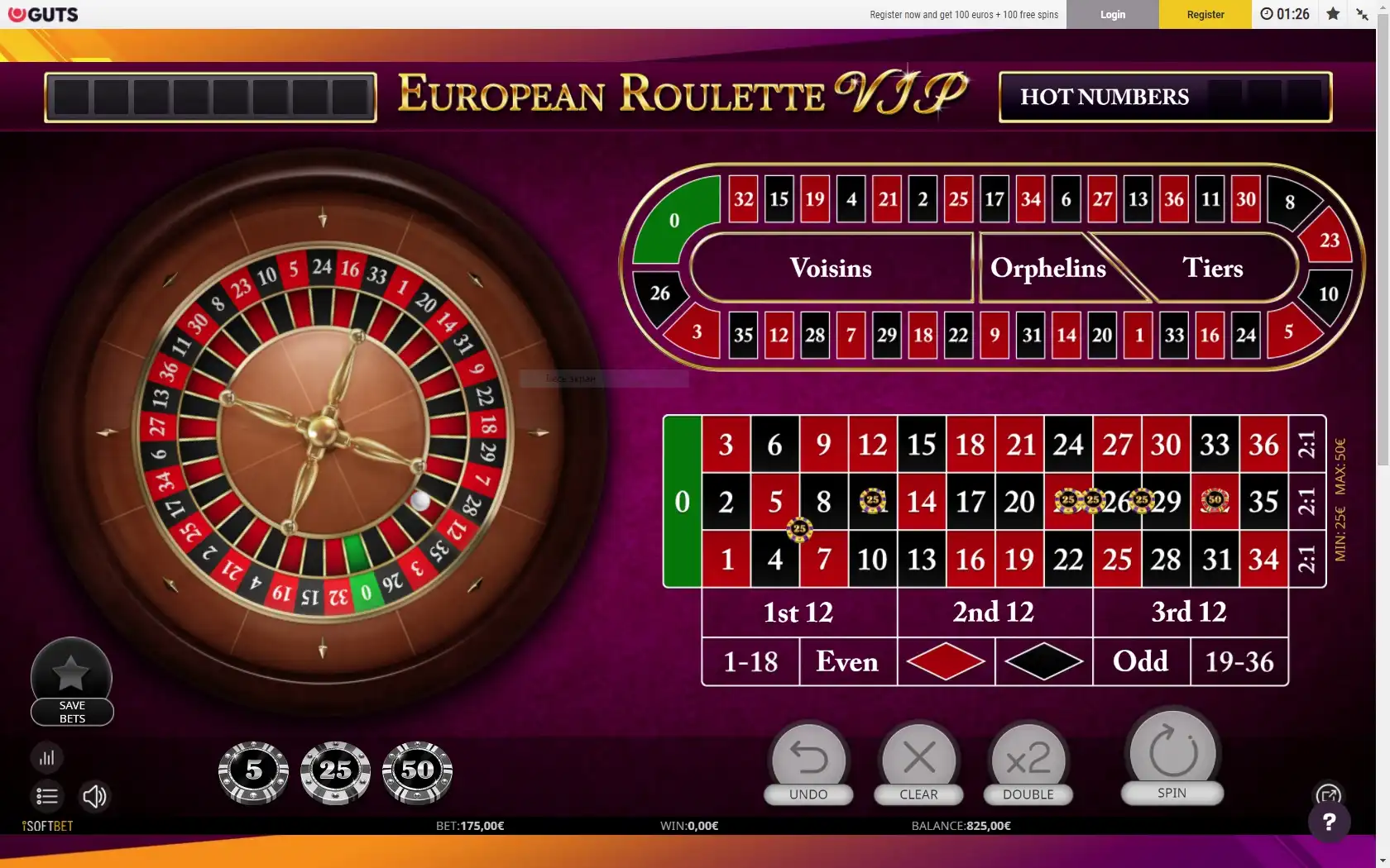 Guts Casino Casino Games