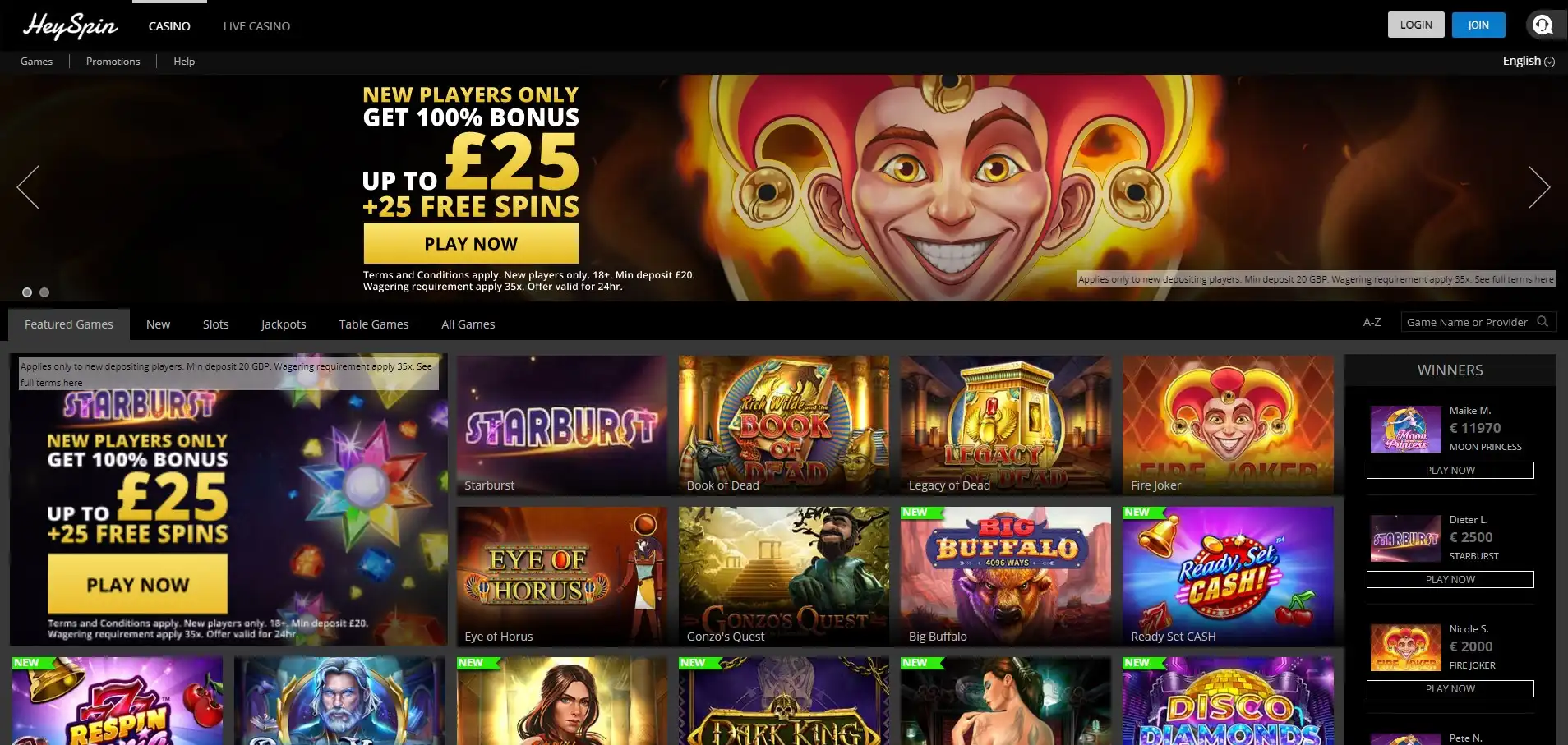HeySpin Casino Review
