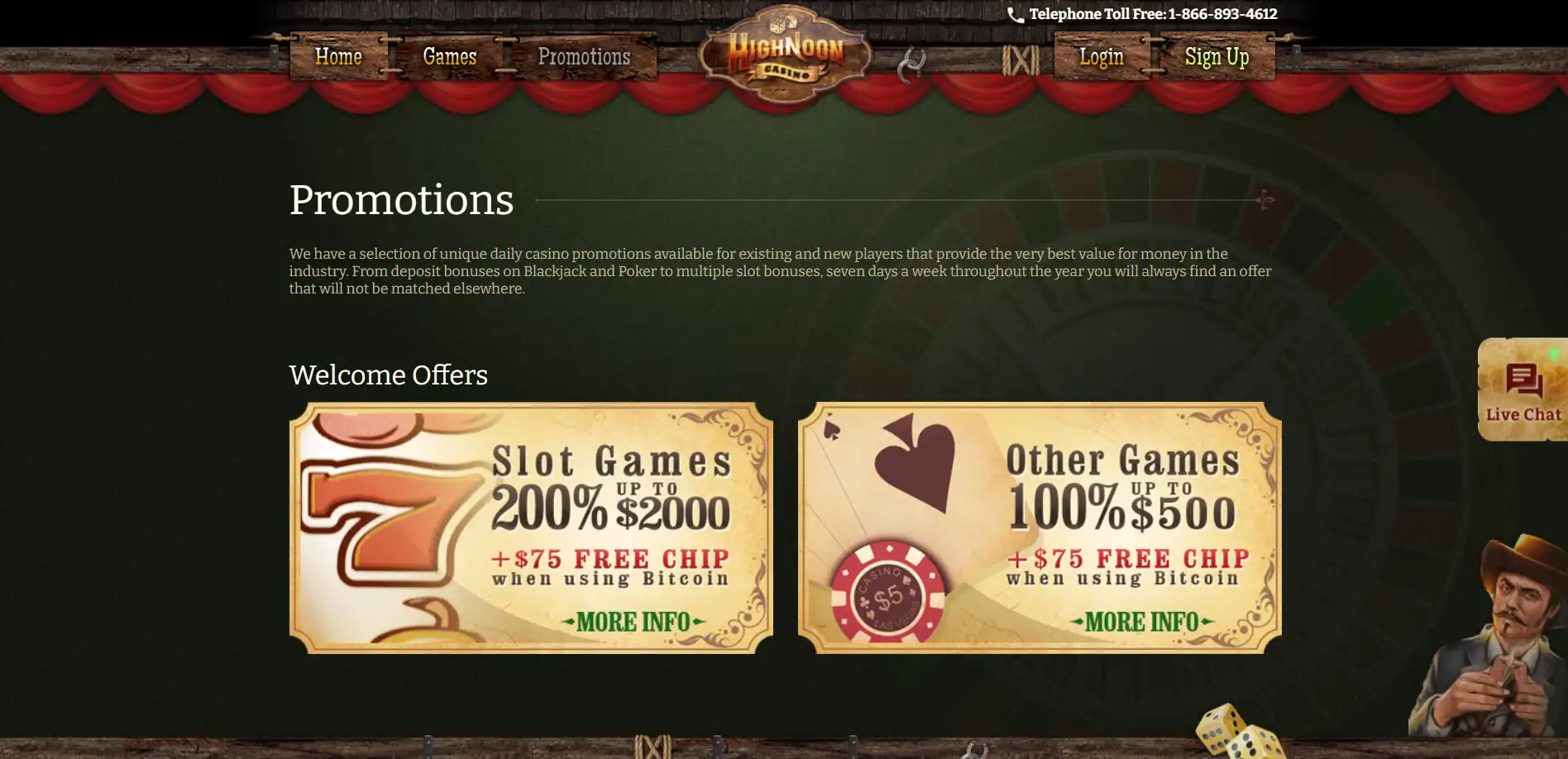 High Noon Casino No Deposit Bonus