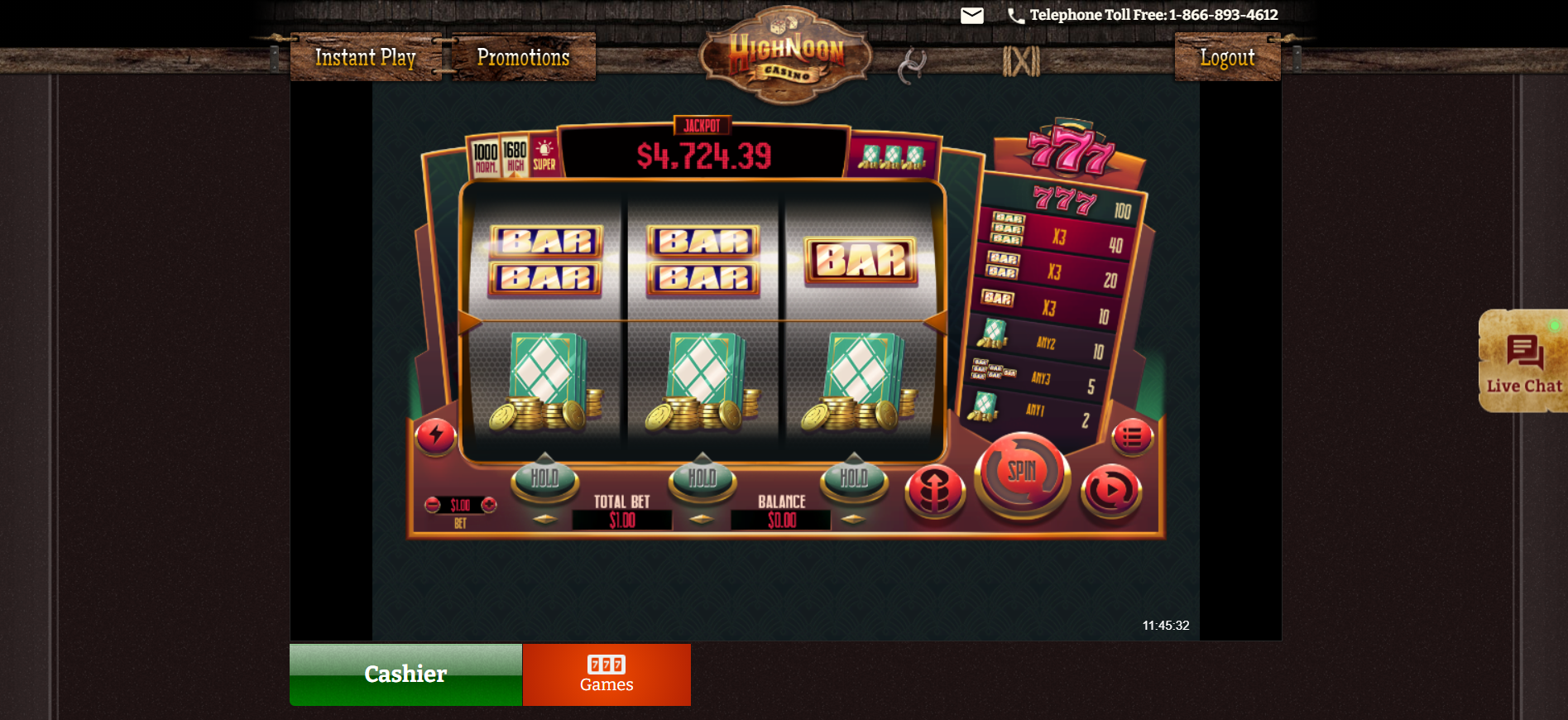 High Noon Casino Slot Games