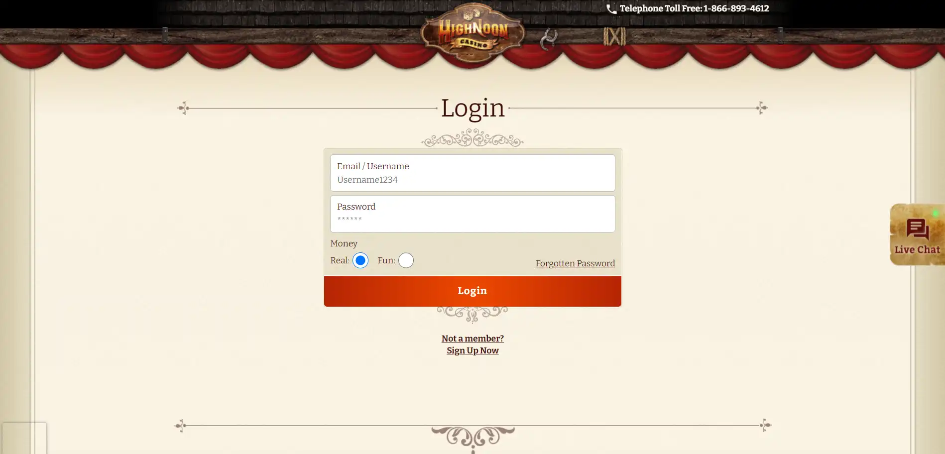 High Noon Casino Login