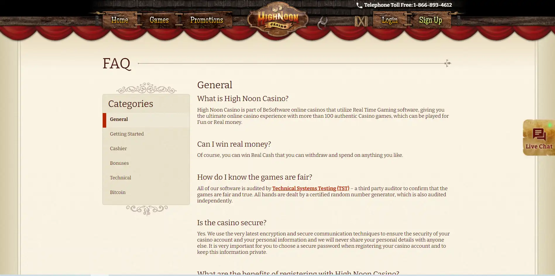 High Noon Casino Support