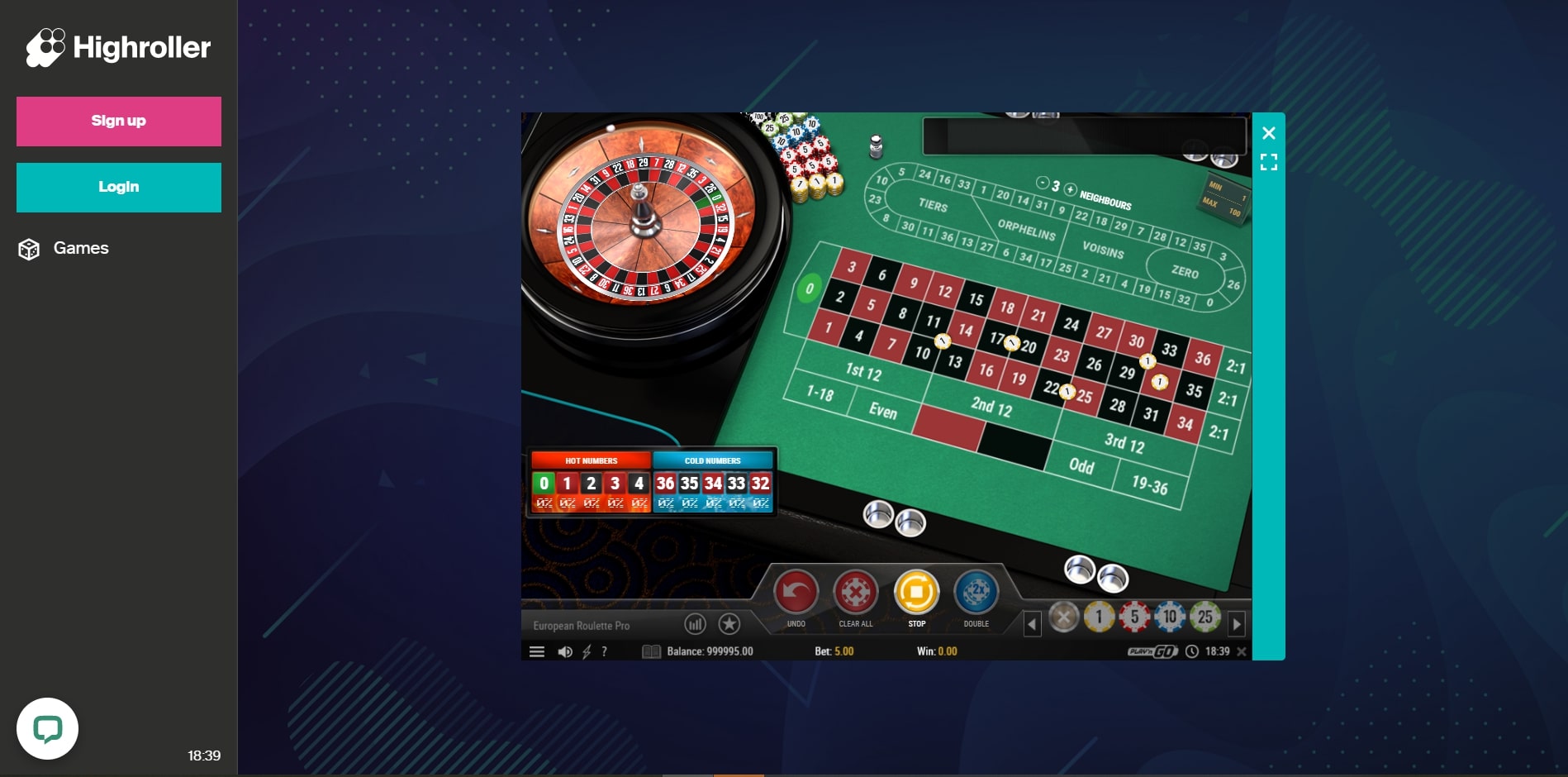 HighRoller Casino Casino Games