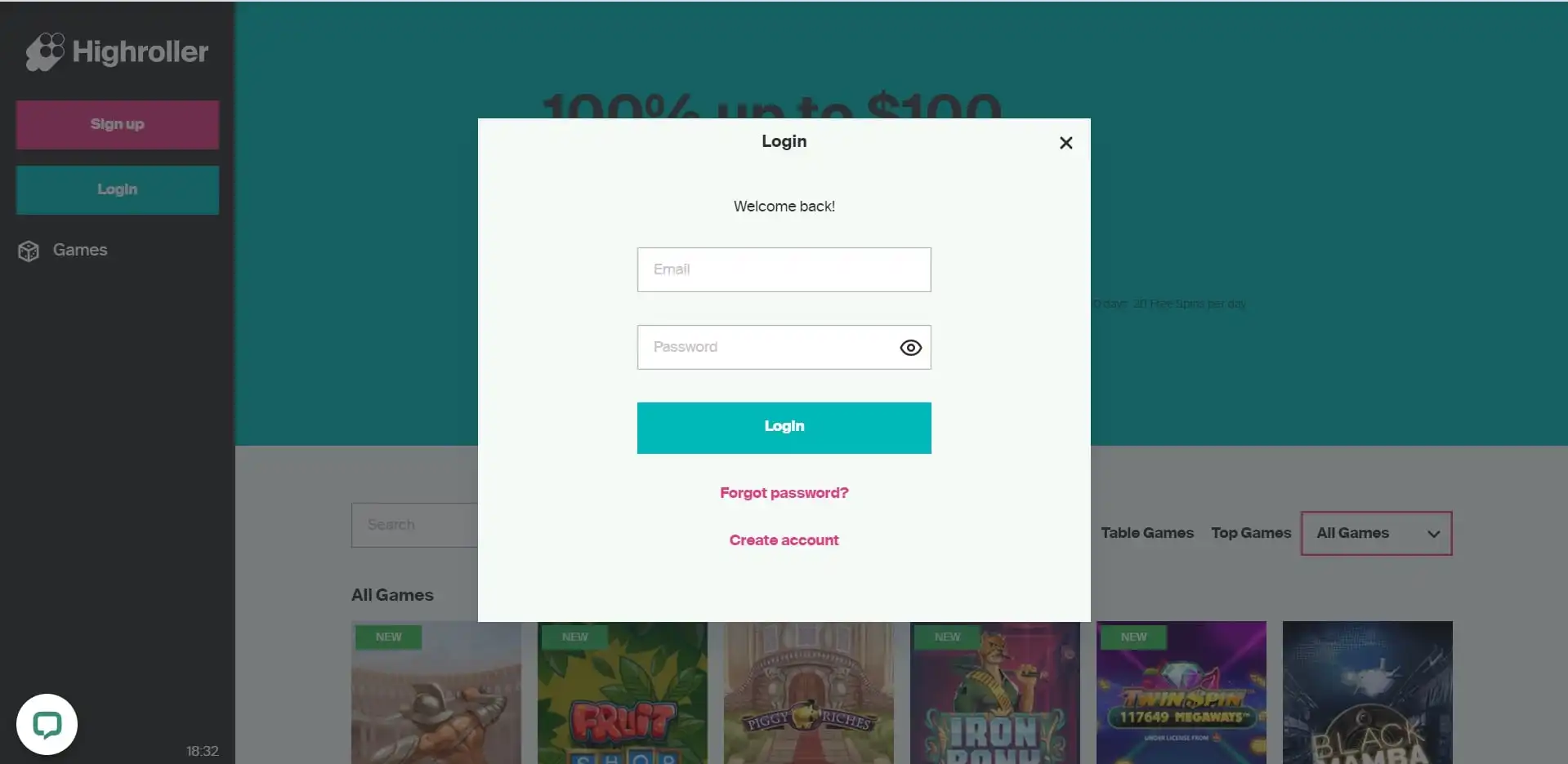 HighRoller Casino Login