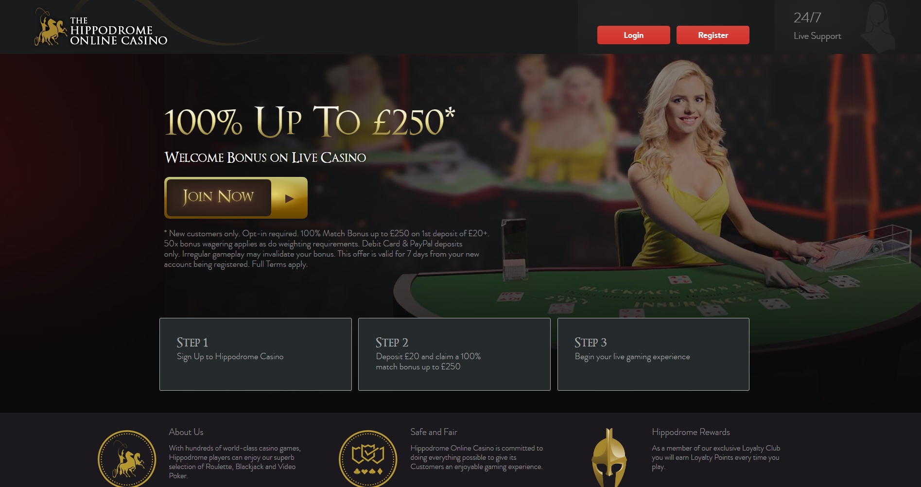 Hippodrome Online Casino Live Dealer Games